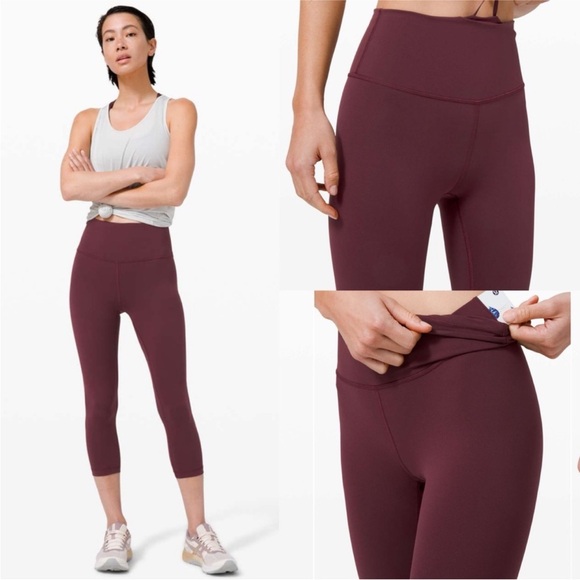 NWT Lululemon Align (Hi-Rise) Crop 21” Cassis SZ 8 - Picture 2 of 10